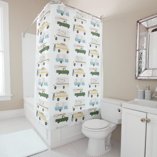 RVカンパーバンライフモーターホームトレーラカスタマイズー シャワーカーテン (インサイチュ)