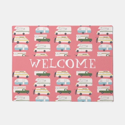 RVカンパーバンライフモーターホームトレーラカスタマイズー ドアマット (正面)