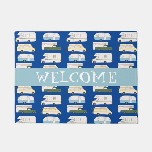 RVカンパーバンライフモーターホームトレーラカスタマイズー ドアマット (正面)