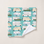 RVカンパーバンライフモーターホームトレーラカスタマイズー バスタオルセット (ウォッシュタオル)