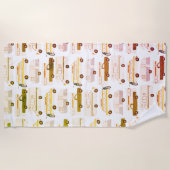 RVカンパーバンライフモーターホームトレーラカスタマイズー ビーチタオル (正面)