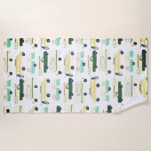 RVカンパーバンライフモーターホームトレーラカスタマイズー ビーチタオル (正面)