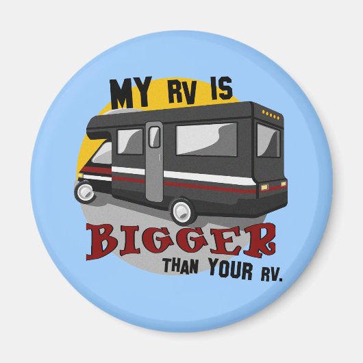 RVキャおもしろいンピングマグネット マグネット (正面)