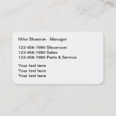 RVキャンパーとキャンプ場の名刺 名刺 (裏面)