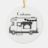 RVキャンパーキャラバンサンダー_コーブ セラミックオーナメント (正面)