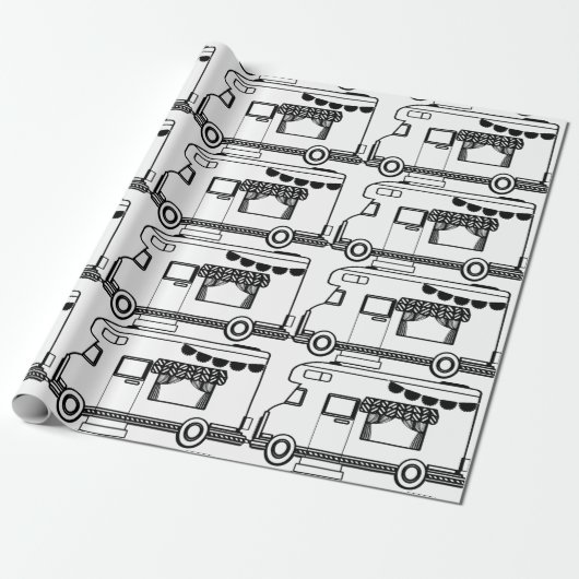 RVキャンパーキャラバンサンダー_コーブ ラッピングペーパー (アンロールド)