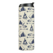 RVキャンパーテントとキャンファイアパターン タンブラー (回転左)