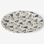 RVキャンパーテントキャンプファイアパターン ペーパープレート (アングル)