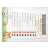 RVキャンパー推測誰がウッドランド赤ちゃんシャワーのゲームパック ノートパッド (正面)