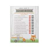 RVキャンパー推測誰が赤ちゃんシャワーのゲームパックを言った ノートパッド (回転)