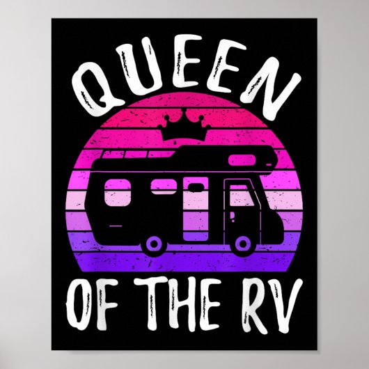 RVキャンピングカーの女王 キャンプ旅行 ロードトリップ ポスター (正面)