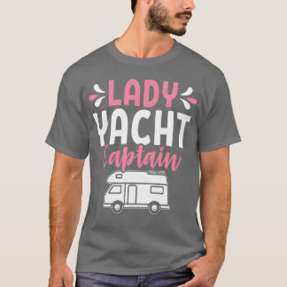 RVキャンピングカー RVバス RVガール レディ キャプテンヨット Tシャツ