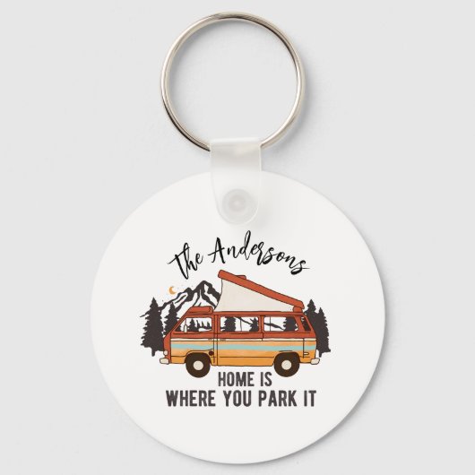RVキャンピングテントトレーラーホームキャンピングテントトレーラーホームあなたがそれを駐車する キーホルダー (正面)