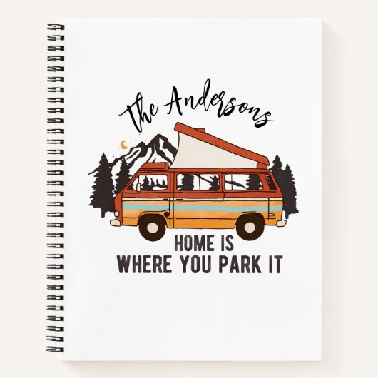 RVキャンピングテントトレーラーホームキャンピングテントトレーラーホームあなたがそれを駐車する ノートブック (正面)