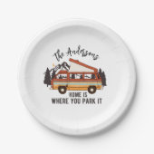 RVキャンピングテントトレーラーホームキャンピングテントトレーラーホームあなたがそれを駐車する ペーパープレート (正面)
