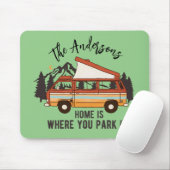 RVキャンピングテントトレーラーホームキャンピングテントトレーラーホームあなたがそれを駐車する マウスパッド (マウス)