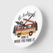 RVキャンピングテントトレーラーホームキャンピングテントトレーラーホームあなたがそれを駐車する ラウンド壁時計 (傾斜)