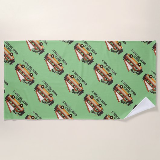 RVキャンピングテントトレーラーホームパーク ビーチタオル (正面)