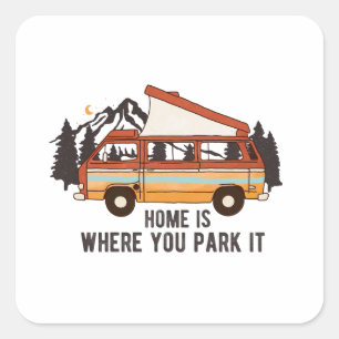 RVキャンピングトレーラー「ホームはYou Park It」 スクエアシール