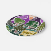 RVキャンピングマウンテンサンシーン ペーパープレート (アングル)