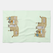 RVキャンプ紙飲み物用コースター キッチンタオル (横)