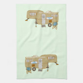 RVキャンプ紙飲み物用コースター キッチンタオル (縦)