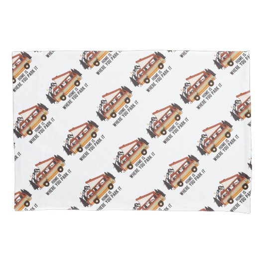 RVテントトレーラー「ホームは駐車場所」 枕カバー (正面)