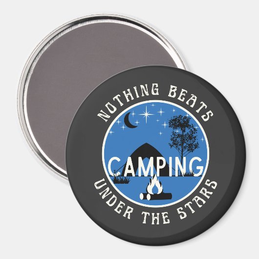 RVデコル – 何のビートも星の下でキャンプ マグネット (正面/裏面)