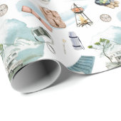 RVトラックキャンパーフォレストアドベンチャーキャンピングパターン ラッピングペーパー (ロールコーナー)