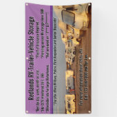 RVトレーラカスタマイズー車両格納ロット 横断幕 (縦)