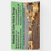 RVトレーラカスタマイズー車両格納ロット 横断幕 (縦)