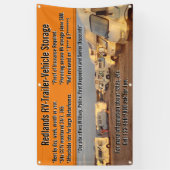 RVトレーラカスタマイズー車両格納ロット 横断幕 (縦)