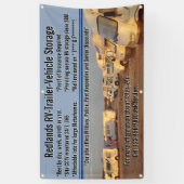 RVトレーラカスタマイズー車両格納ロット 横断幕 (縦)