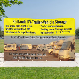 RVトレーラカスタマイズー車格納ロット大 横断幕
