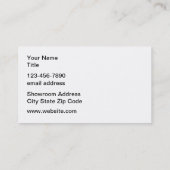 RVトレーラーとモーターホーム 名刺 (裏面)