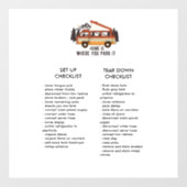 RVトレーラー編集可能なセットアップとティアダウンチェックリスト ウィンドウサイン (シート)