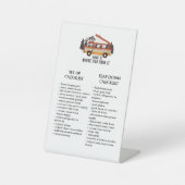 RVトレーラー編集可能なセットアップとティアダウンチェックリスト 台座サイン (正面)