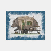 RVハッピポップ・アートのーキャンパーOpus 4アップ フリースブランケット (正面(横))