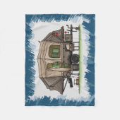 RVハッピポップ・アートのーキャンパーOpus 4アップ フリースブランケット (正面)