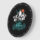 RVパイロットキャンピングモーターホームトラベルバケーションギフト ラージ壁時計 (傾斜)