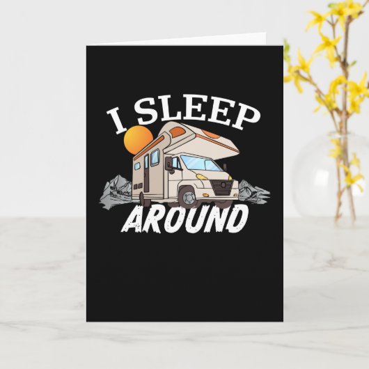 RVモトおもしろいーホームキャンパーファンオーナーギフト カード (黄色い花)