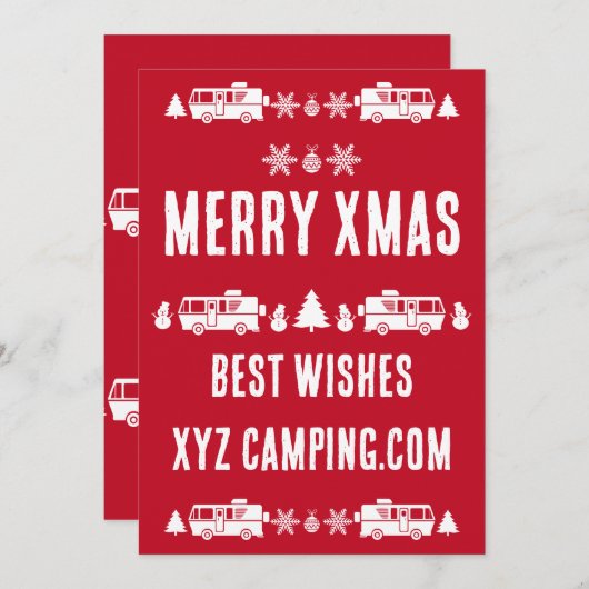RVモーターホームクリスマスデコール シーズンカード (正面/裏面)