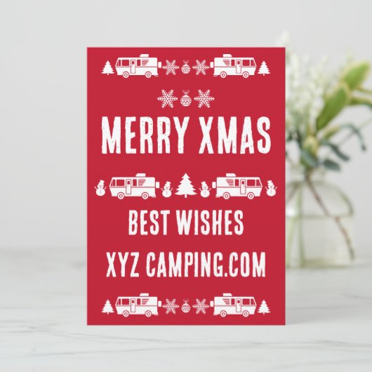 RVモーターホームクリスマスデコール シーズンカード (スタンド正面)