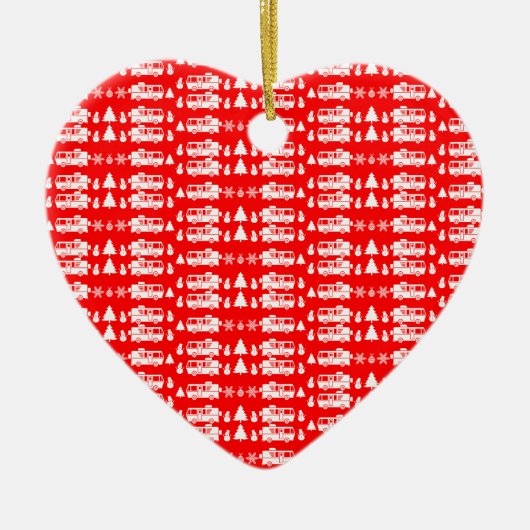 RVモーターホームクリスマスデコール セラミックオーナメント (正面)