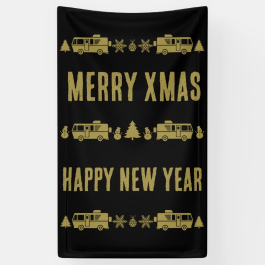 RVモーターホームクリスマスデコール 横断幕 (縦)