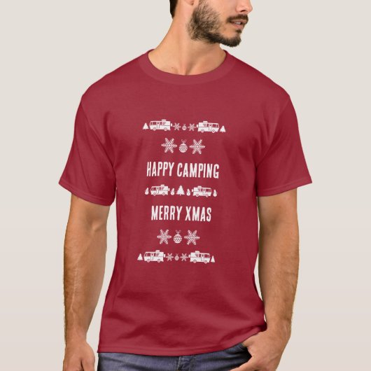 RVモーターホームクリスマスデコール Tシャツ (正面)