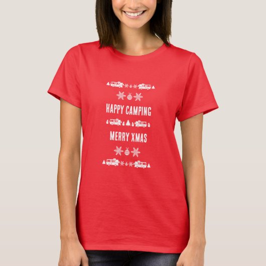 RVモーターホームクリスマスデコール Tシャツ (正面)