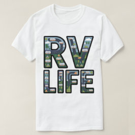 RVライフ アドベンチャー キャンパー ロードトリップ タイポグラフィ Tシャツ