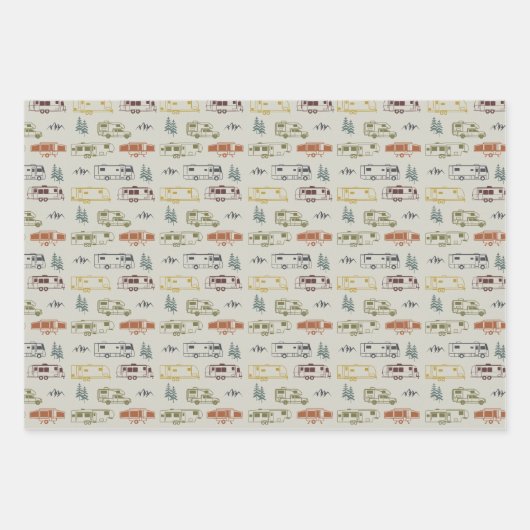 RVラッピング紙、キャンピングラッピング紙 ラッピングペーパーシート (正面)