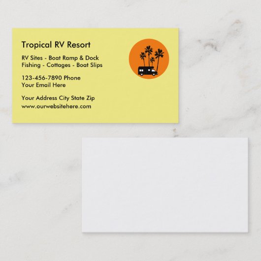 RVリゾート旅行名刺 名刺 (正面/裏面)